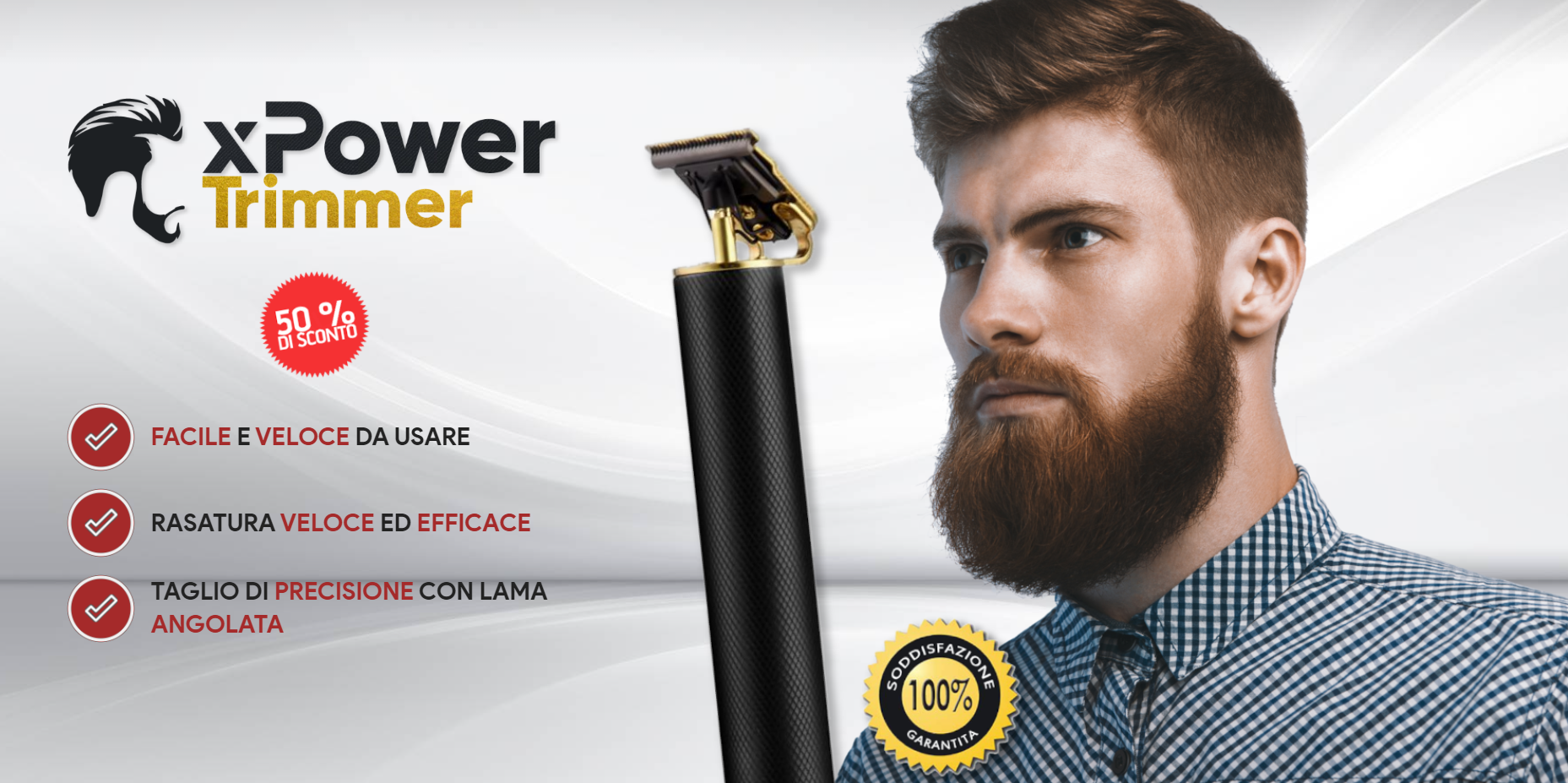 Xpower Trimmer Rasoio Professionale Multifunzione